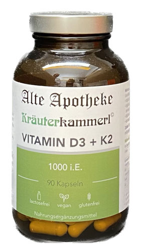 Vitamin D3 + K2 1000 I.E. Kapseln